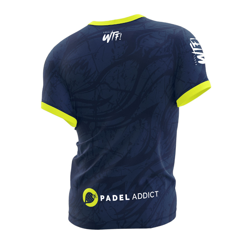 Camiseta Padel Addict azul marina - Trasera